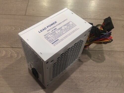 Brand New--Lead Power WHITE 650w-MAX ATX Power Supply 12cm-Fan 20+4Pin SATA PCIe