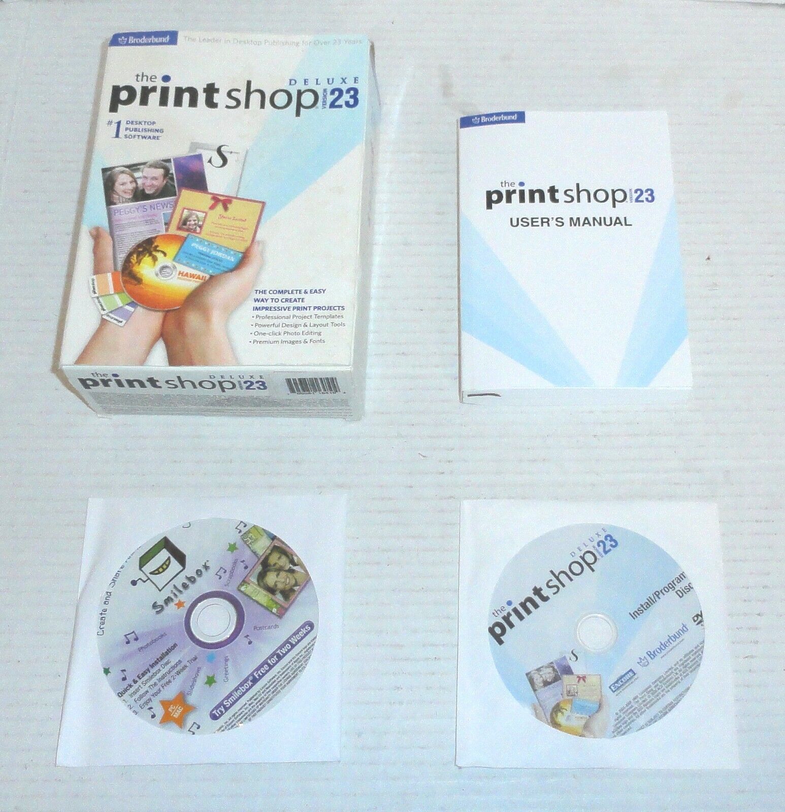 Broderbund The Print Shop Deluxe Version 23 for Windows DVD Disc NO IMAGE DISC