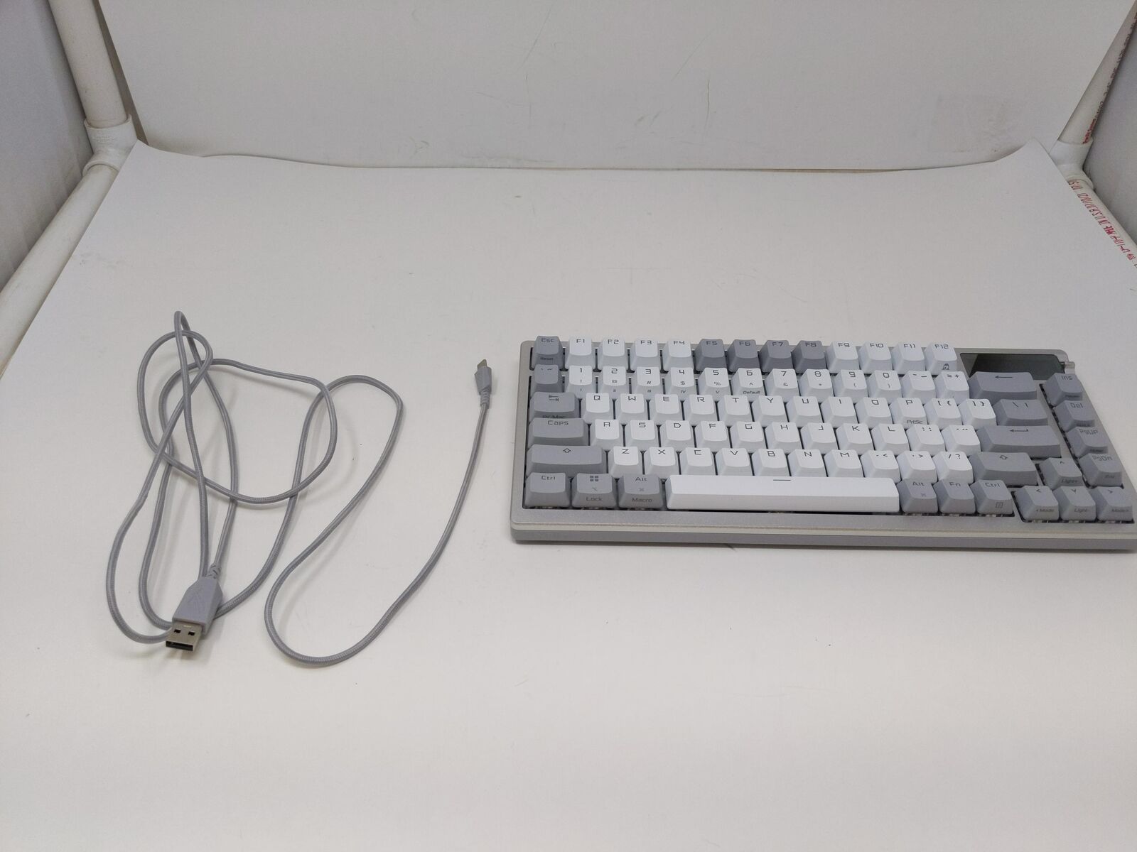 ASUS ROG Azoth 75% Wireless DIY Custom Gaming Keyboard, OLED Display, White