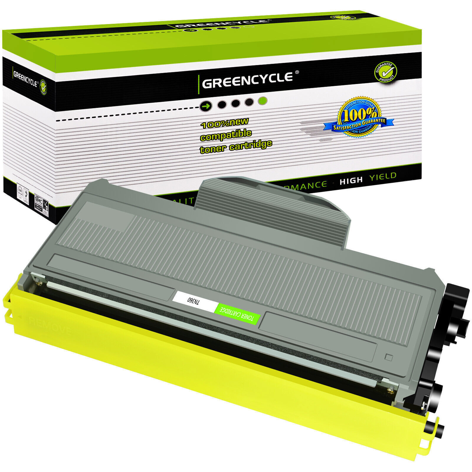 1PK greencycle High Yield Compatible Toner Cartridge for Brother TN360 DCP-7040