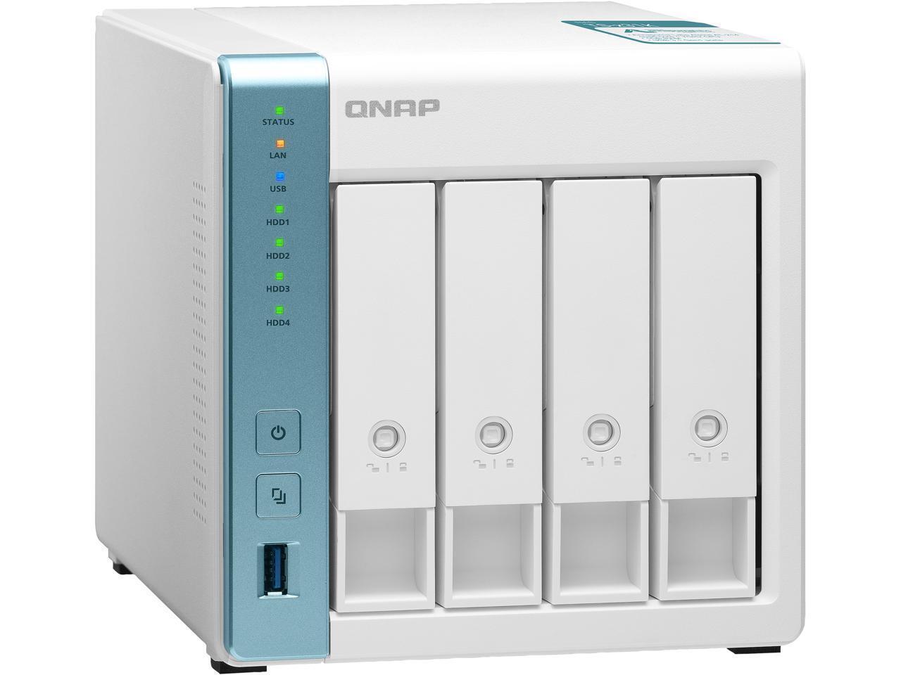 QNAP 4-Bay Personal Cloud NAS for Backup and Data Sharing 4-core 1.7GHz 1GB RA