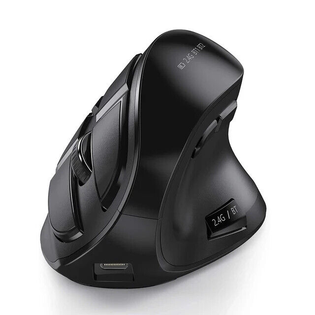 Seenda Vertical Ergonomic Wireless Mouse Rechargeable Bluetooth 5.0 3.0 2.4G USB