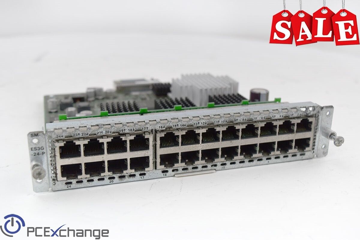 Cisco SM-ES3G-24-P 24-Port Gigabit PoE+ L2/L3 Enhanced Ethernet Switch Module