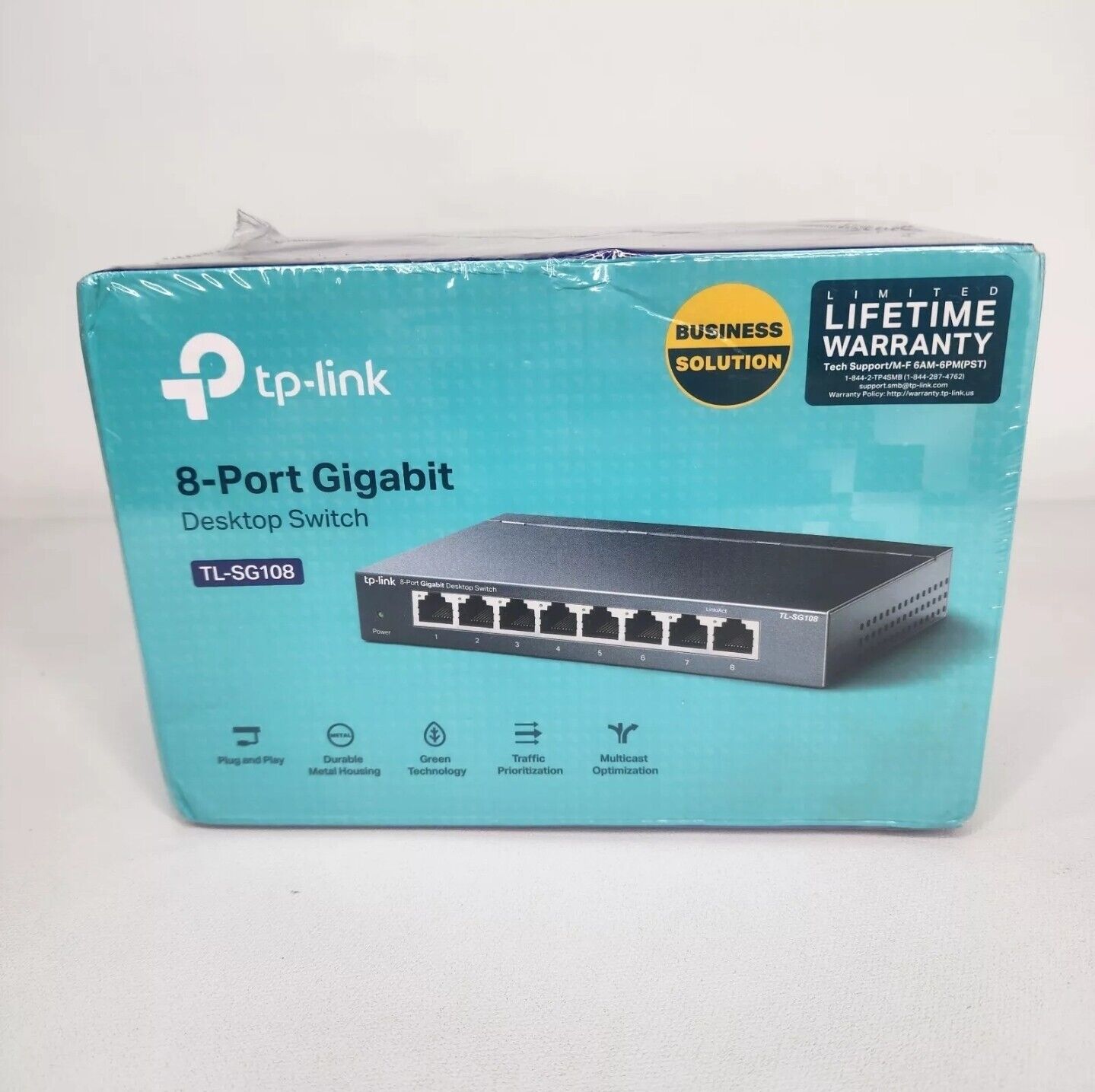 TP-Link TL-SG108 8-Port 10/100/1000 Mbps Gigabit Ethernet Desktop Switch