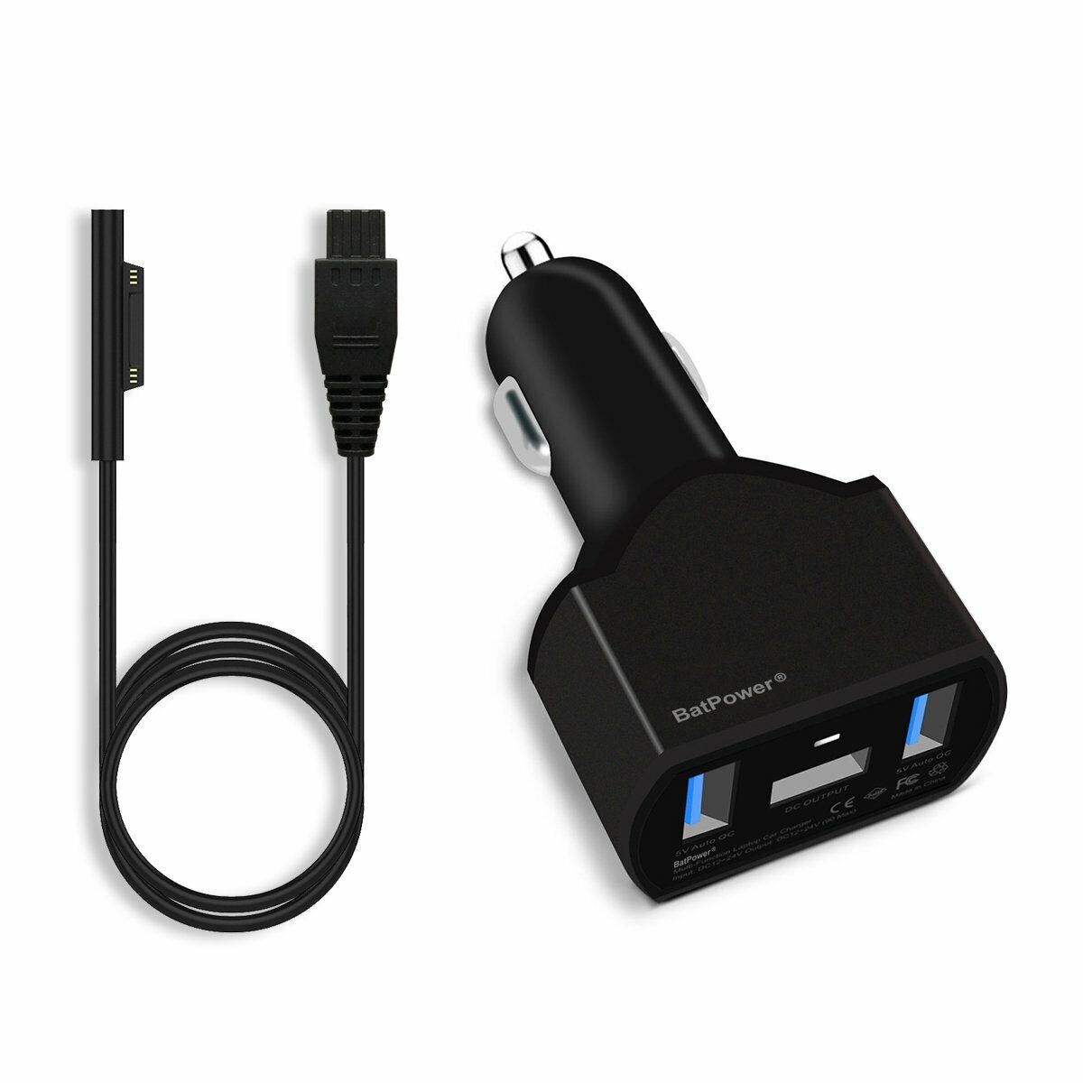BatPower 110W 102W Surface Book 2 Laptop Car Charger Microsoft Car Power Adapter