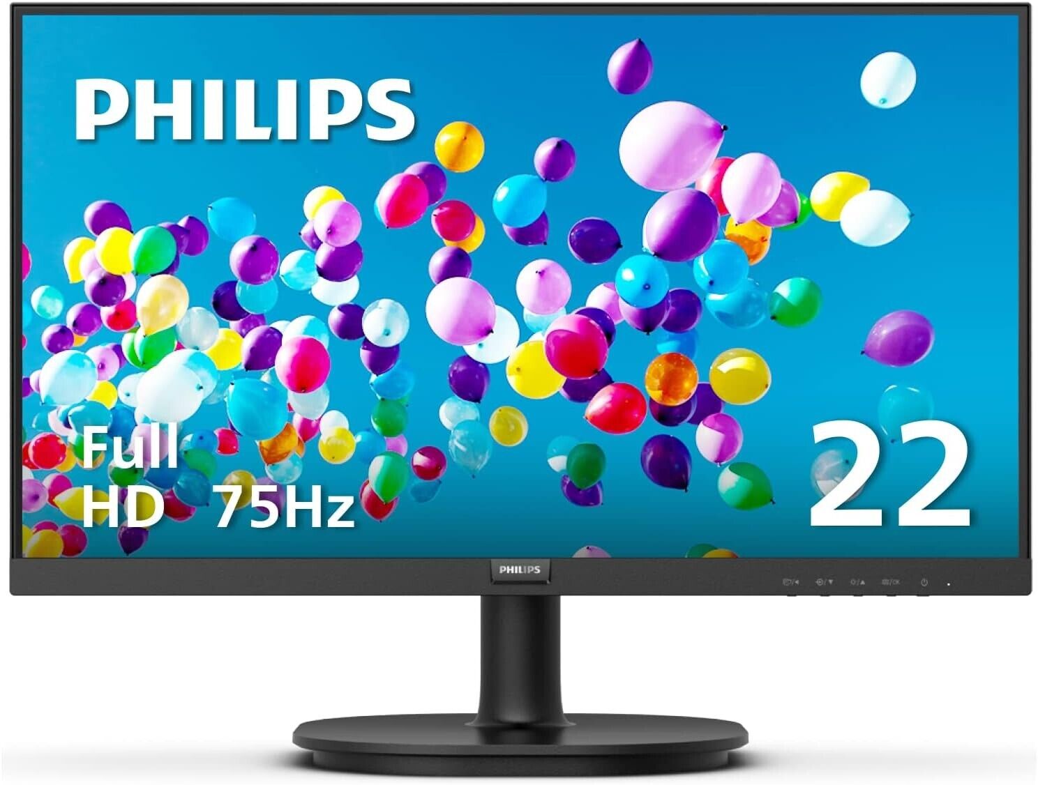PHILIPS 22” Class Thin Full HD (1920 x 1080) 75Hz Computer Monitor