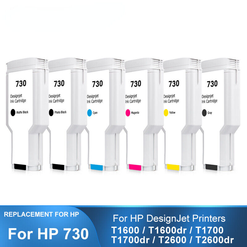 For HP 730 Compatible Ink Cartridge T1600 T1600dr T1700 T1700dr T2600 T2600dr