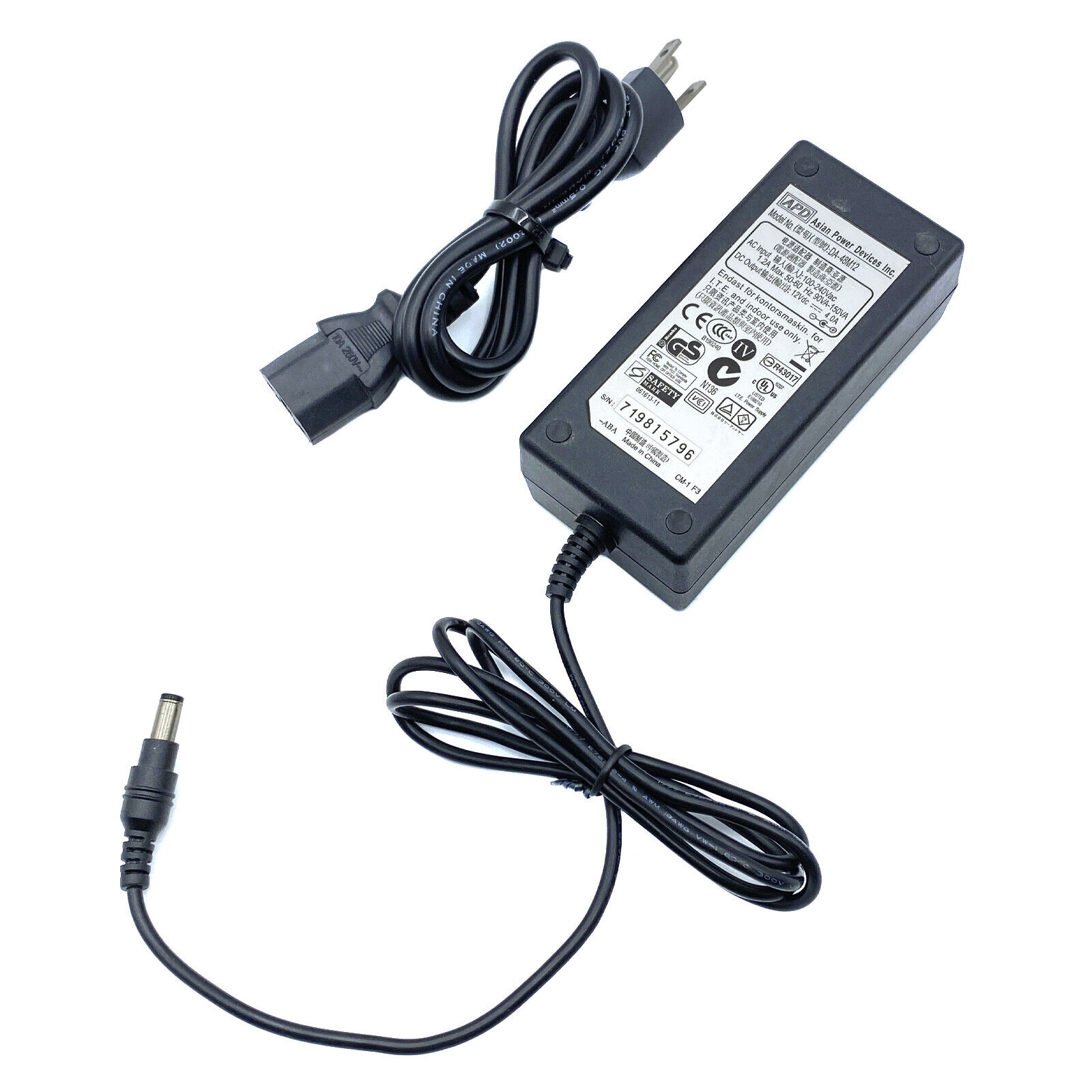 Original APD AC Adapter For Dell LED Monitor S2218 S2216M series 48W OEM 