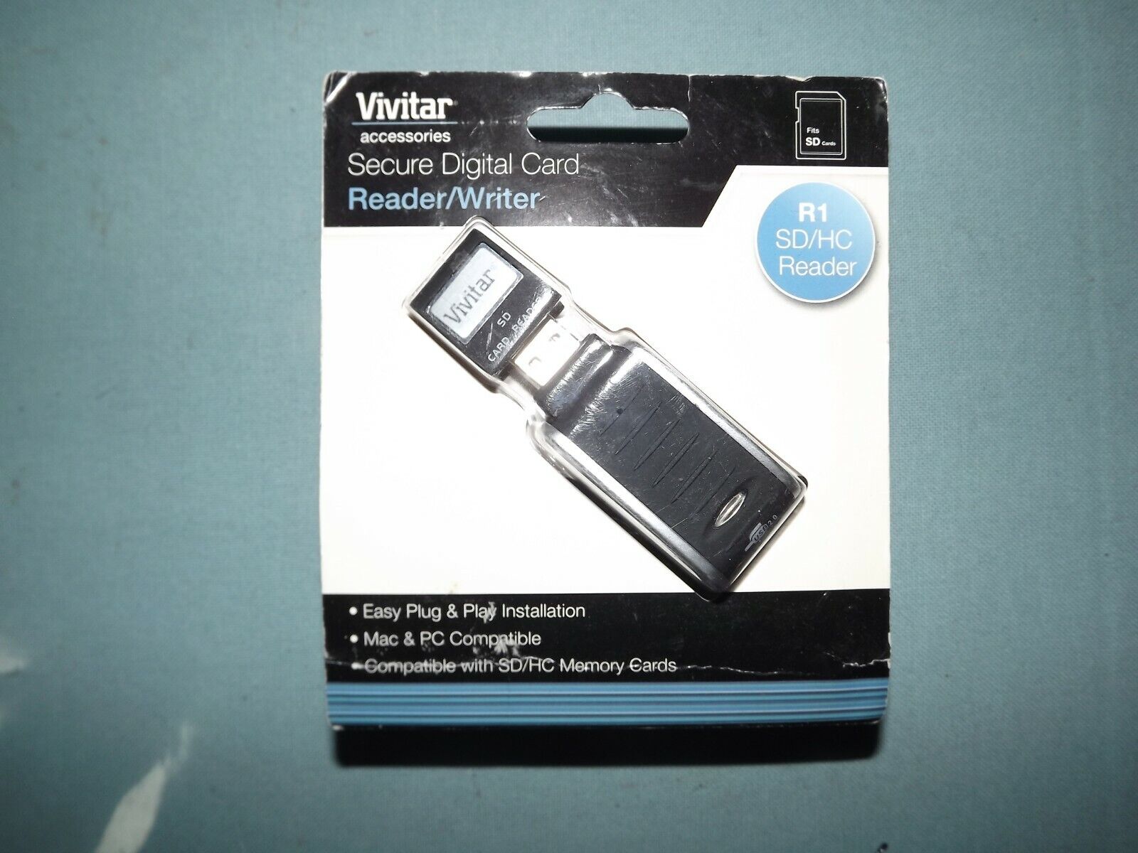 Vivitar R1 USB Secure Digital SD HC Card Reader & Writer Mac & PC 