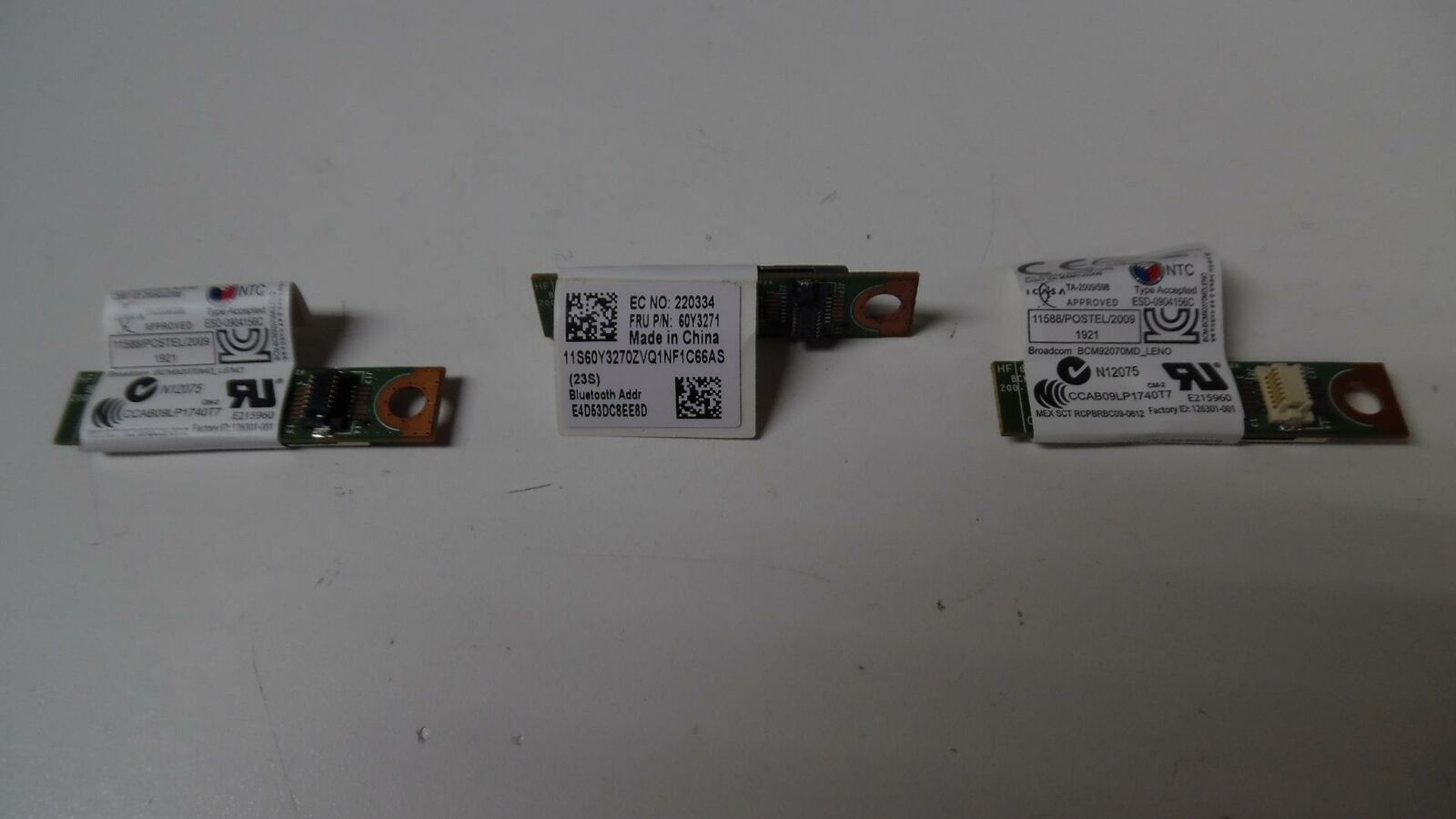 Pair of Original Lenovo ThinkPad T420 Bluetooth Modules - 60Y3271 - Tested