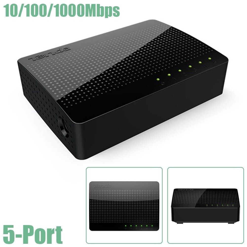 5-Port 10/100/1000Mbps Gigabit Ethernet LAN Network Desktop Switch PC Laptop
