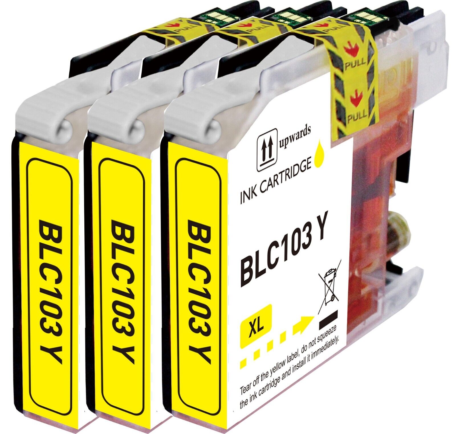 3PK YELLOW Ink Compatible with Brother LC103XL MFC-J450DW MFC-J285DW MFC-J475DW