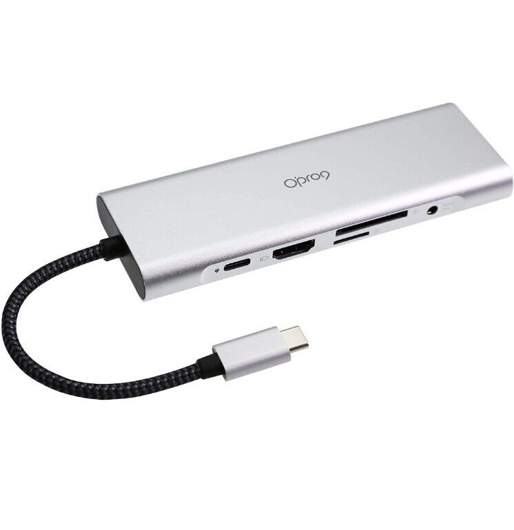 Opro9 USB-C Hub 9 in 1 Type C Hub with 3 USB 3.0 Ports, 4K HDMI, USB-C Power Del