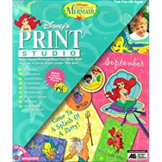 Disney\'s The Little Mermaid Print Studio PC CD girls make undersea kingdom cards