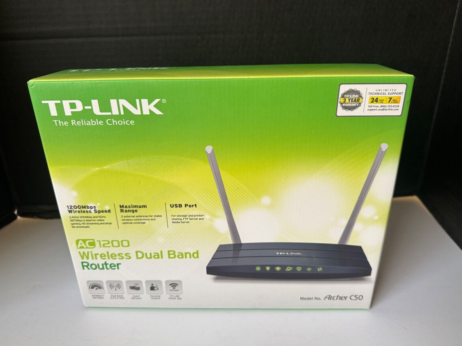 TP-Link AC 1200 Mbps Wireless Dual Band WiFi Router No. Archer C50 MIB