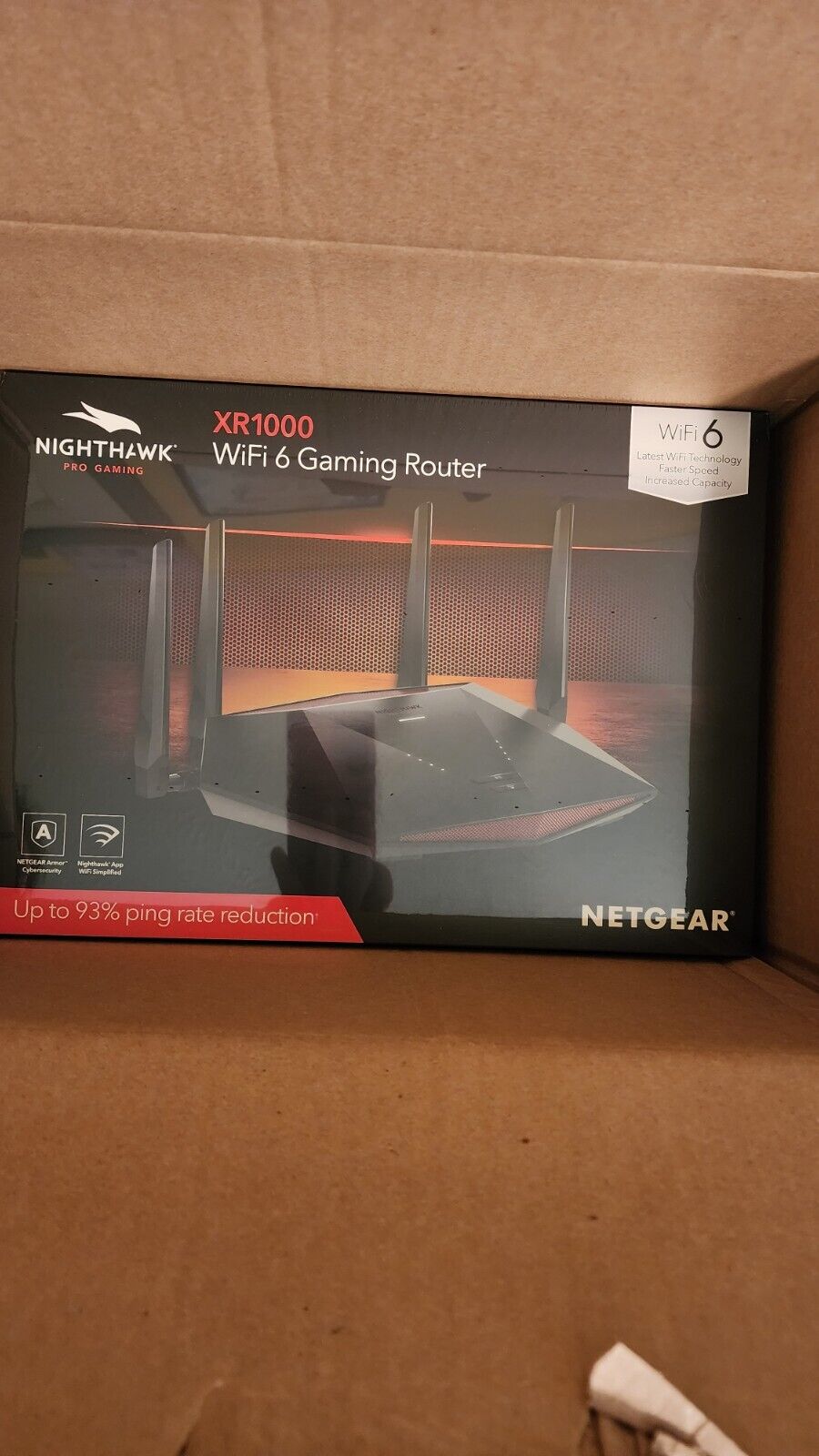 NETGEAR Nighthawk Pro Gaming Wi-Fi 6 Router - Black (XR1000-100NAS) New