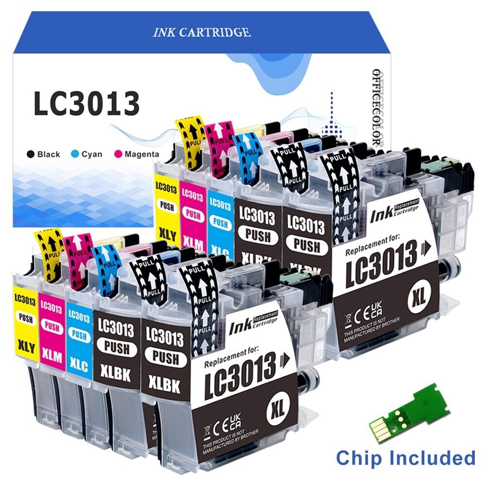 10Pk LC3013 High Yield Ink for Brother MFC-497DW MFC-491DW MFC-895DW MFC-690DW