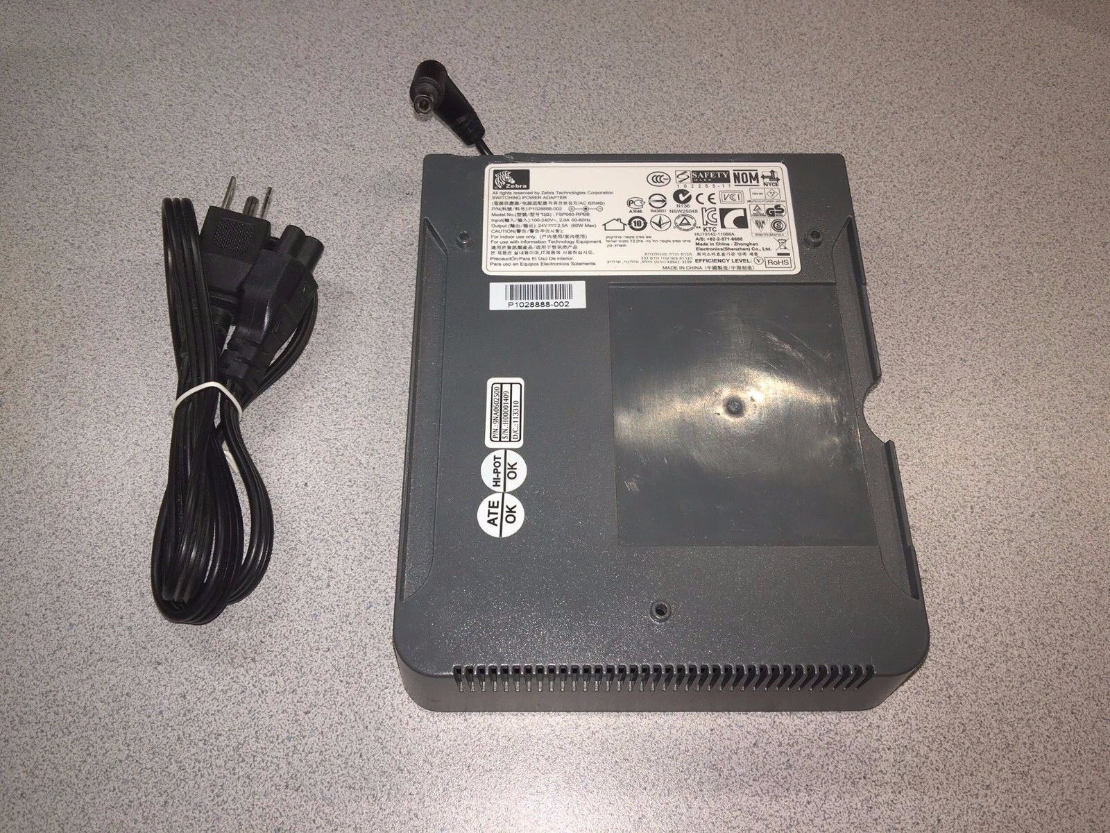 Zebra ZP450 ZP500 ZP505 GK420d Thermal Printer AC Adapter Power Supply 24V 