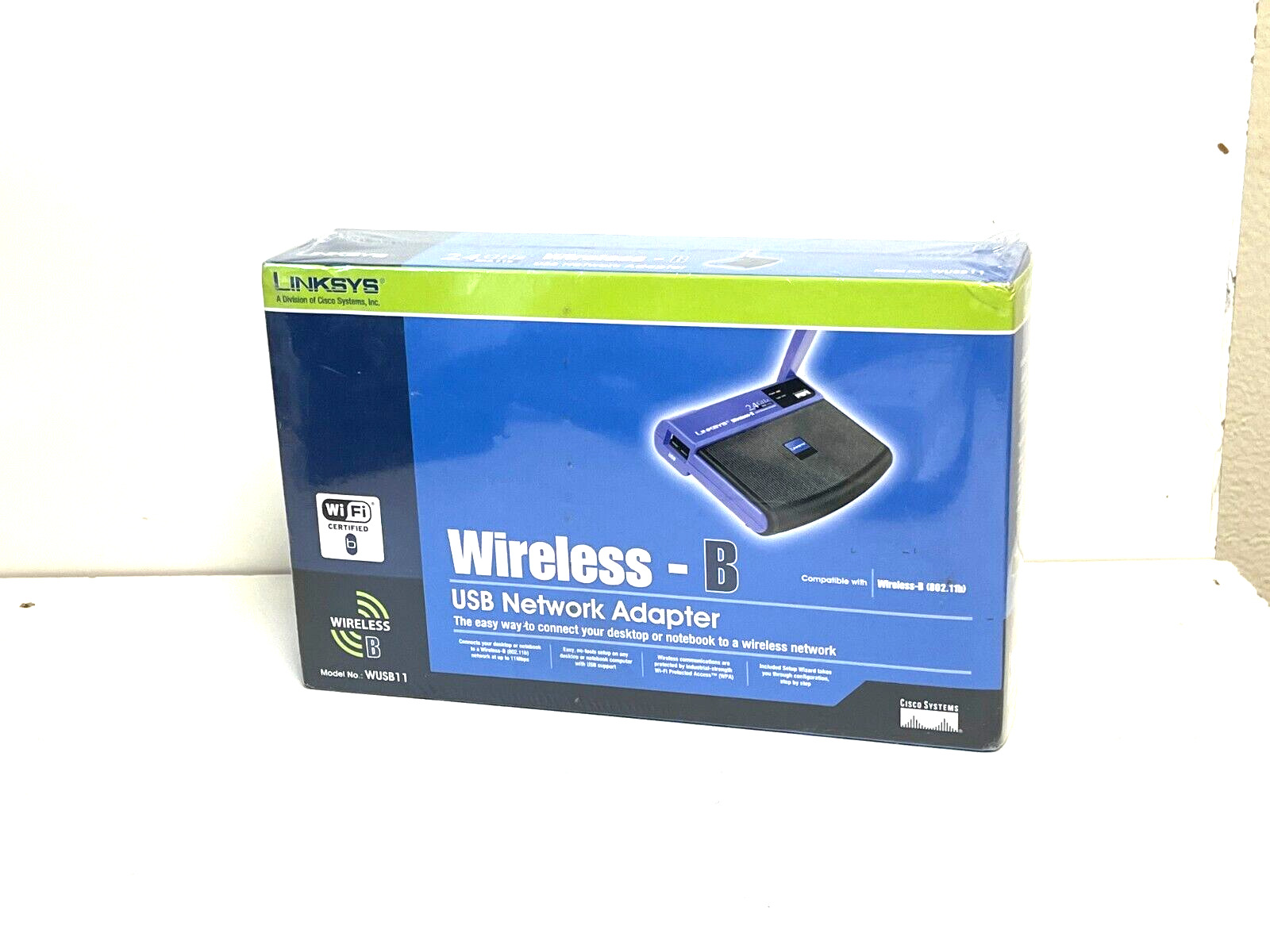 Linksys Wireless-B USB Network Adapter – WUSB11 - 802.11b  2.4GHz – New Sealed 