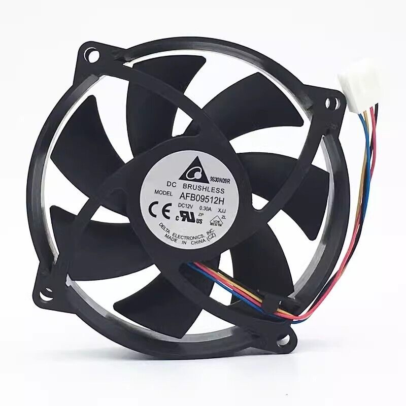Delta AFB09512H DC12V 0.30A 4-Pin PWM Cooling Fan