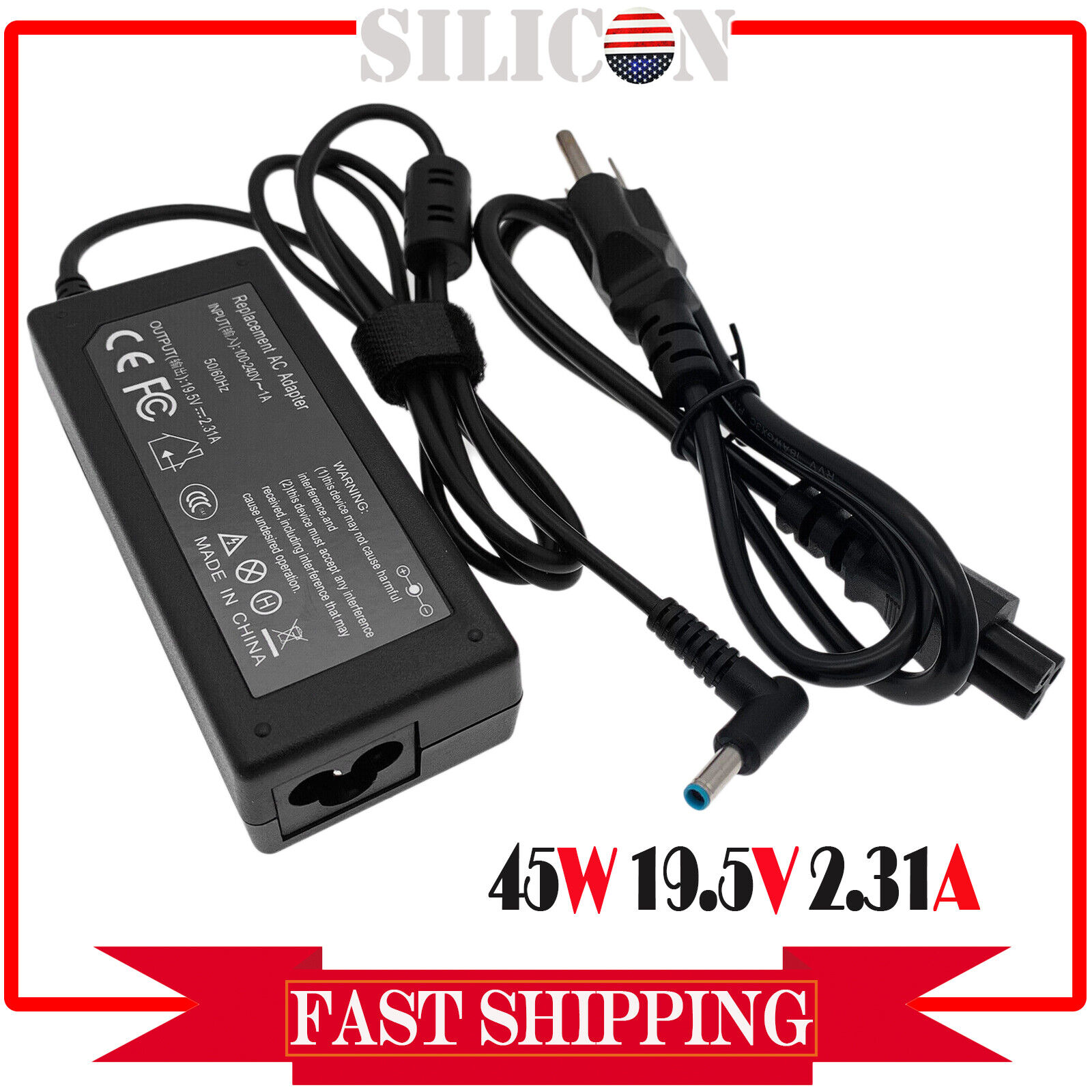 New 45W AC Adapter Charger Power For HP 17-x010nr W2M96UA#ABA Laptop Supply Cord