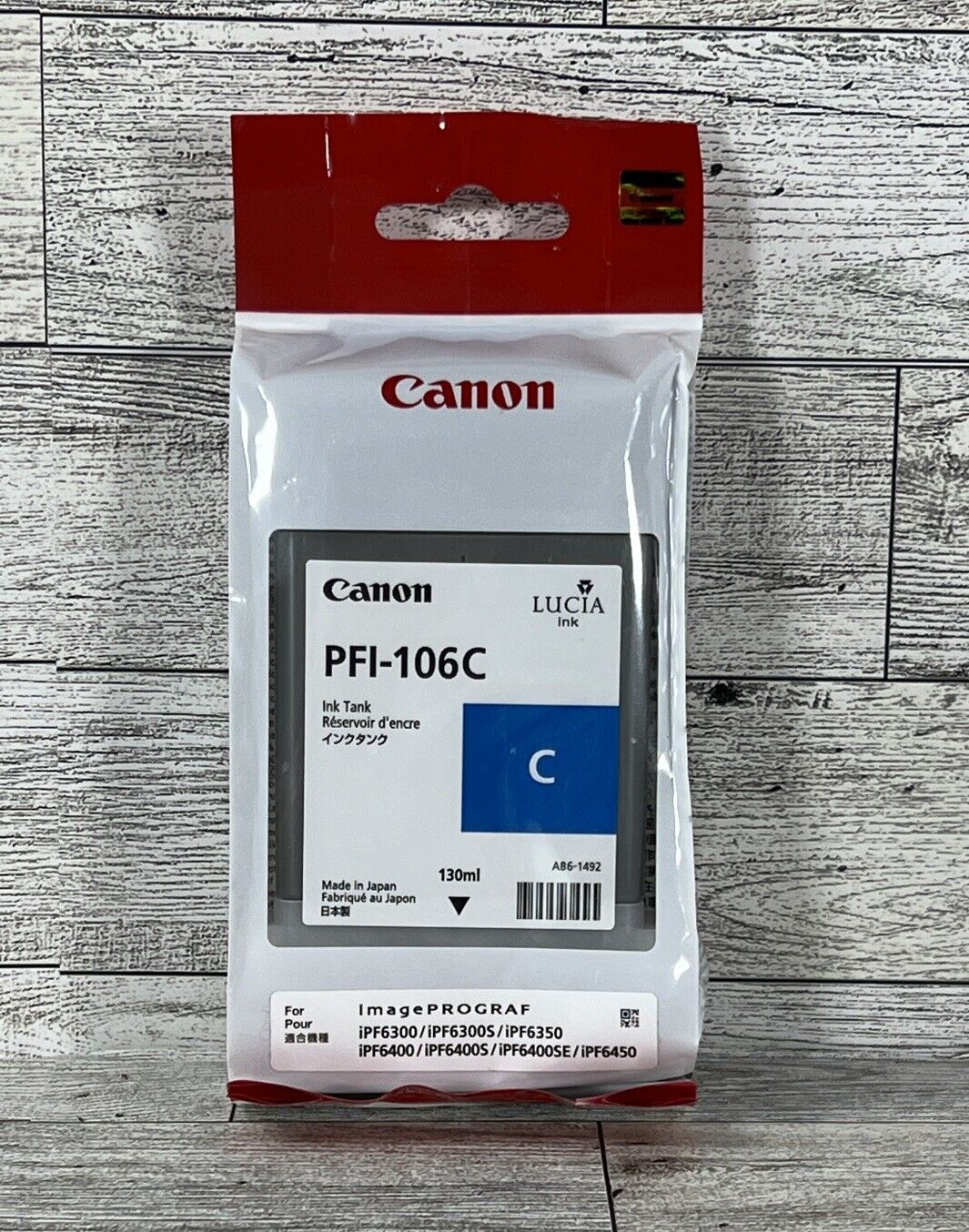 Genuine OEM Canon PFI-106C Cyan Ink Tank Expired 06/2021 New In Package