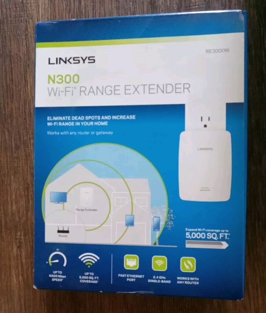 Linksys RE6400 AC1200 BOOST EX WiFi Extender Works With All WiFi Routers (white)