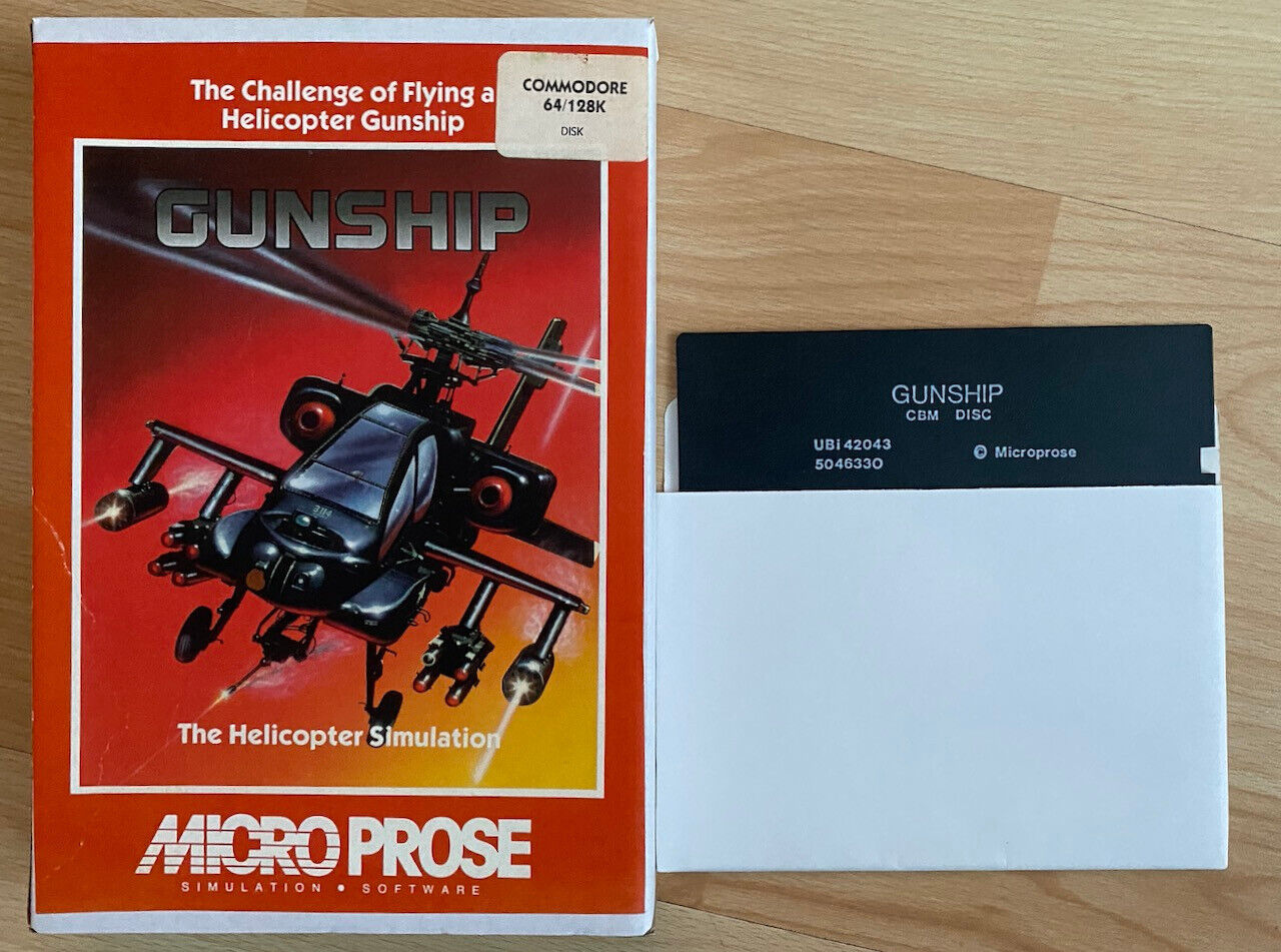 Gunship game by Micro Prose, Commodore C64