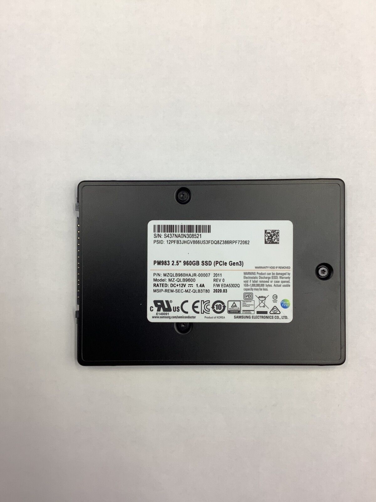 MZ-QLB9600 Samsung PM983 960GB 2.5