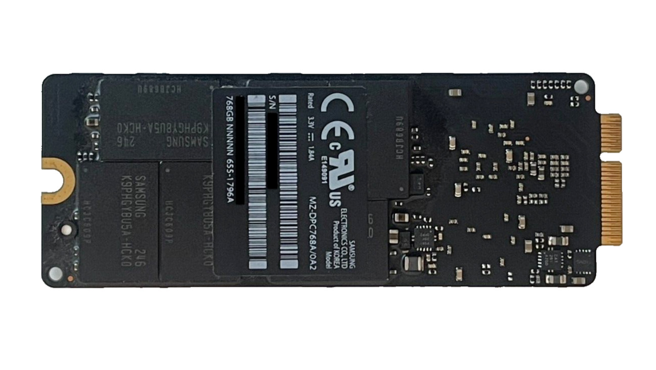 Samsung 768GB mSATA SSD Drive 655-1796A APPLE MacBook Pro Mid 2012 - Early 2013