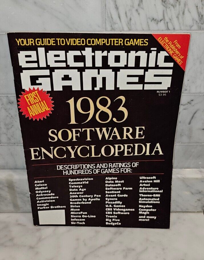 RARE #1 FIRST ANNUAL Electronic Games 1983 Software Encyclopedia Magazine L👀K💥