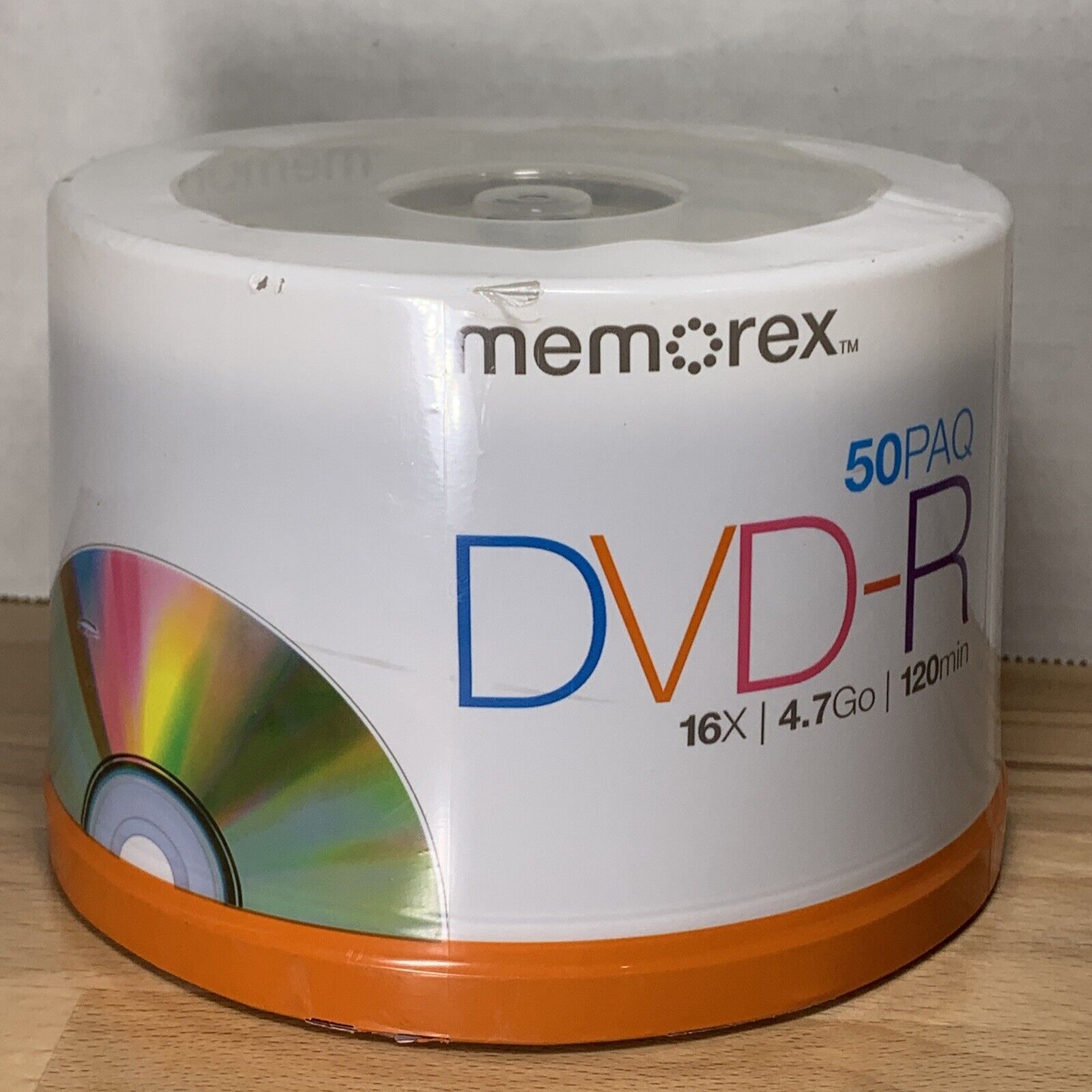 Memorex 50 Pack DVD-R 16X Blank 4.7GB 120 Min Recordable Discs - NEW