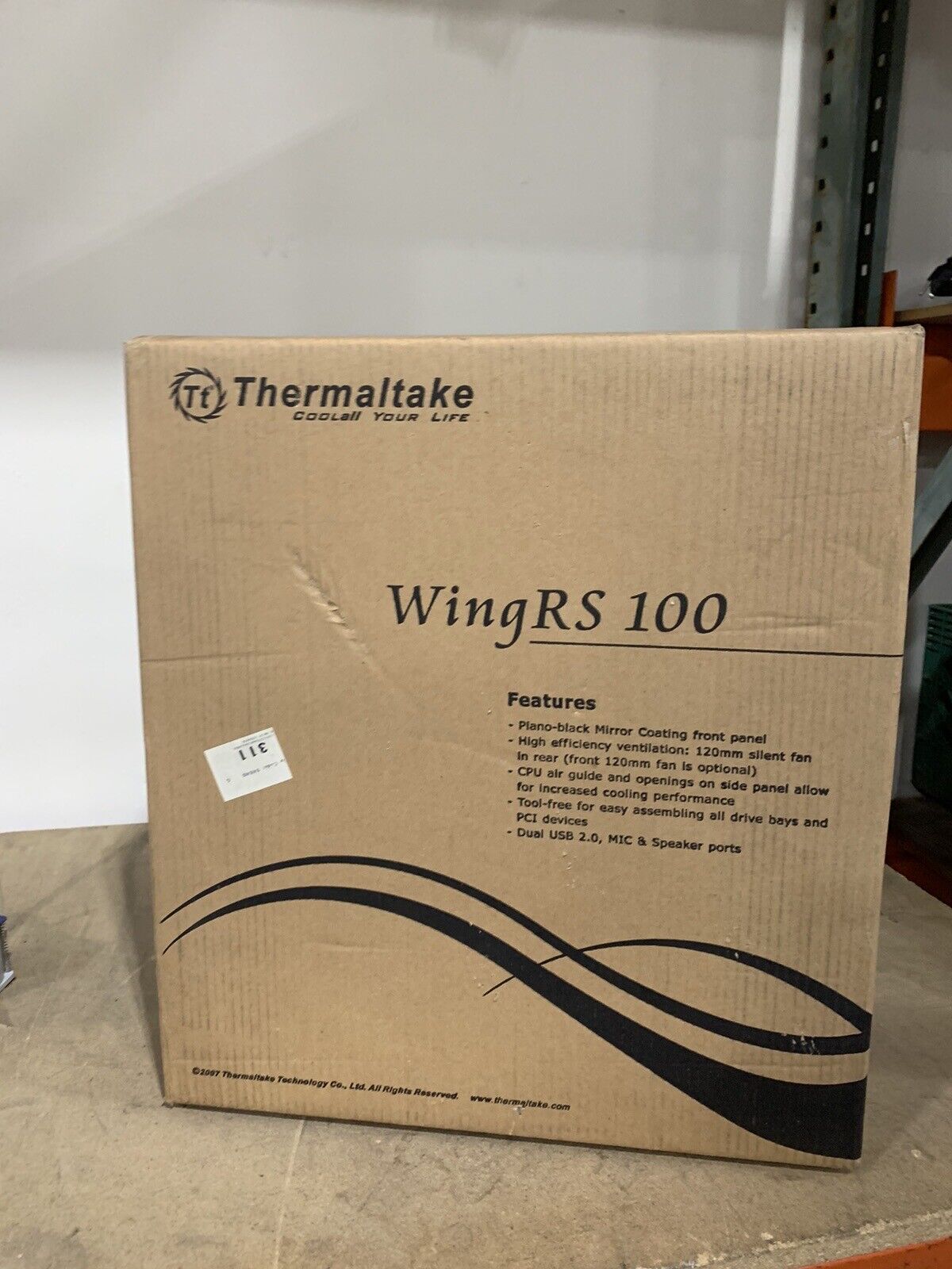 Vintage 00s Thermaltake Wing RS 100 Black ATX Case - BRAND NEW