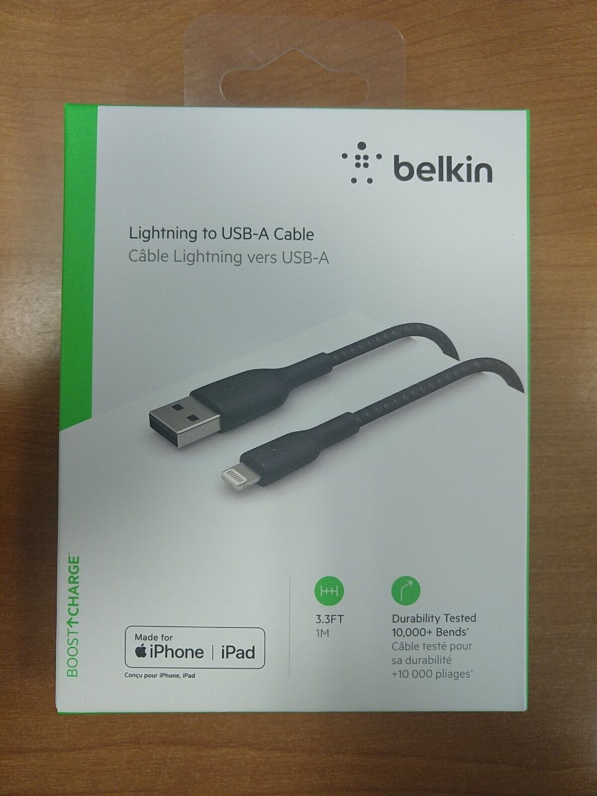 Belkin Boost Charge Lightning USB-A iPhone Cable 3 Feet Black,  -E15F