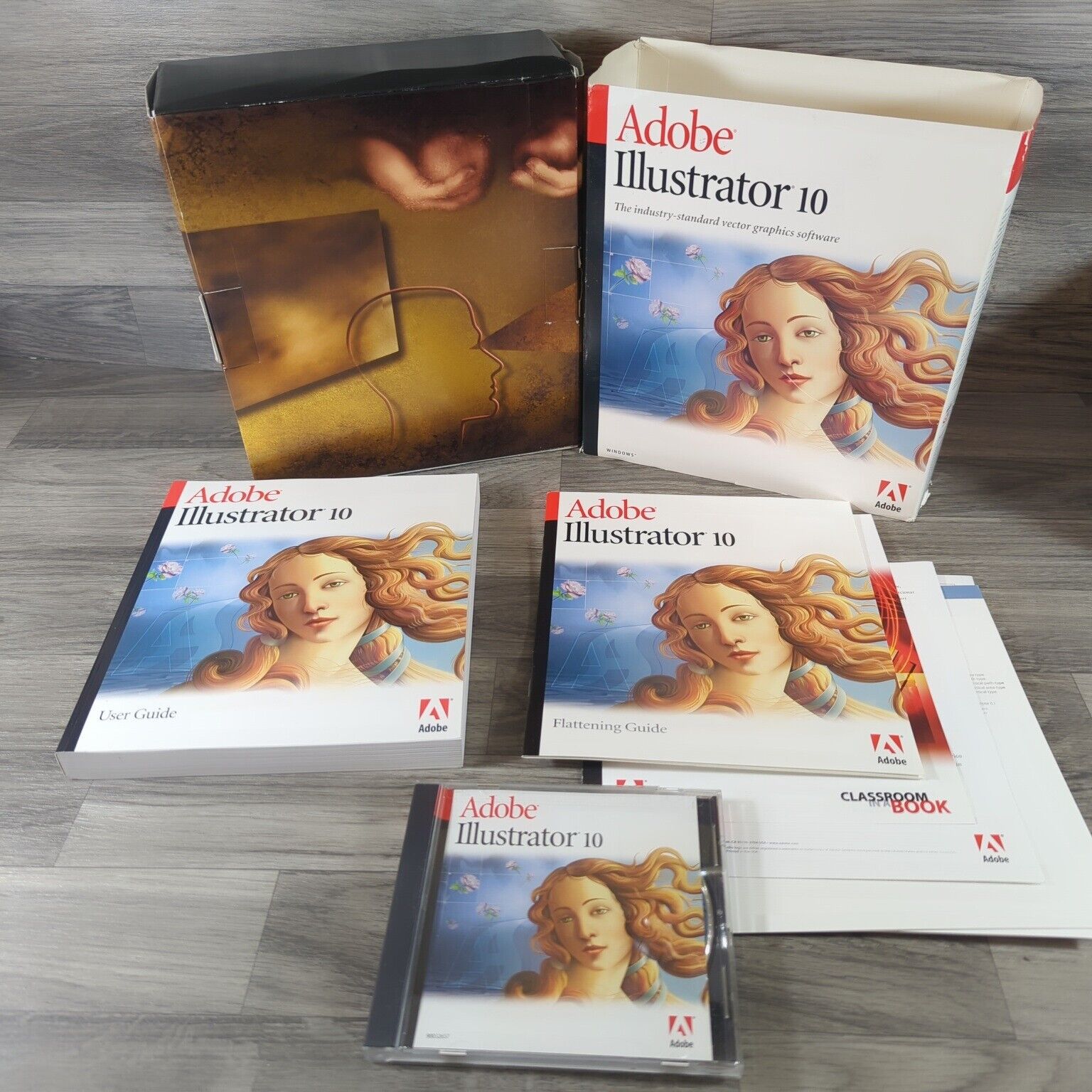 Adobe Illustrator 10 PC Windows & Serial Number In Slip Cover Big Box W Manuals