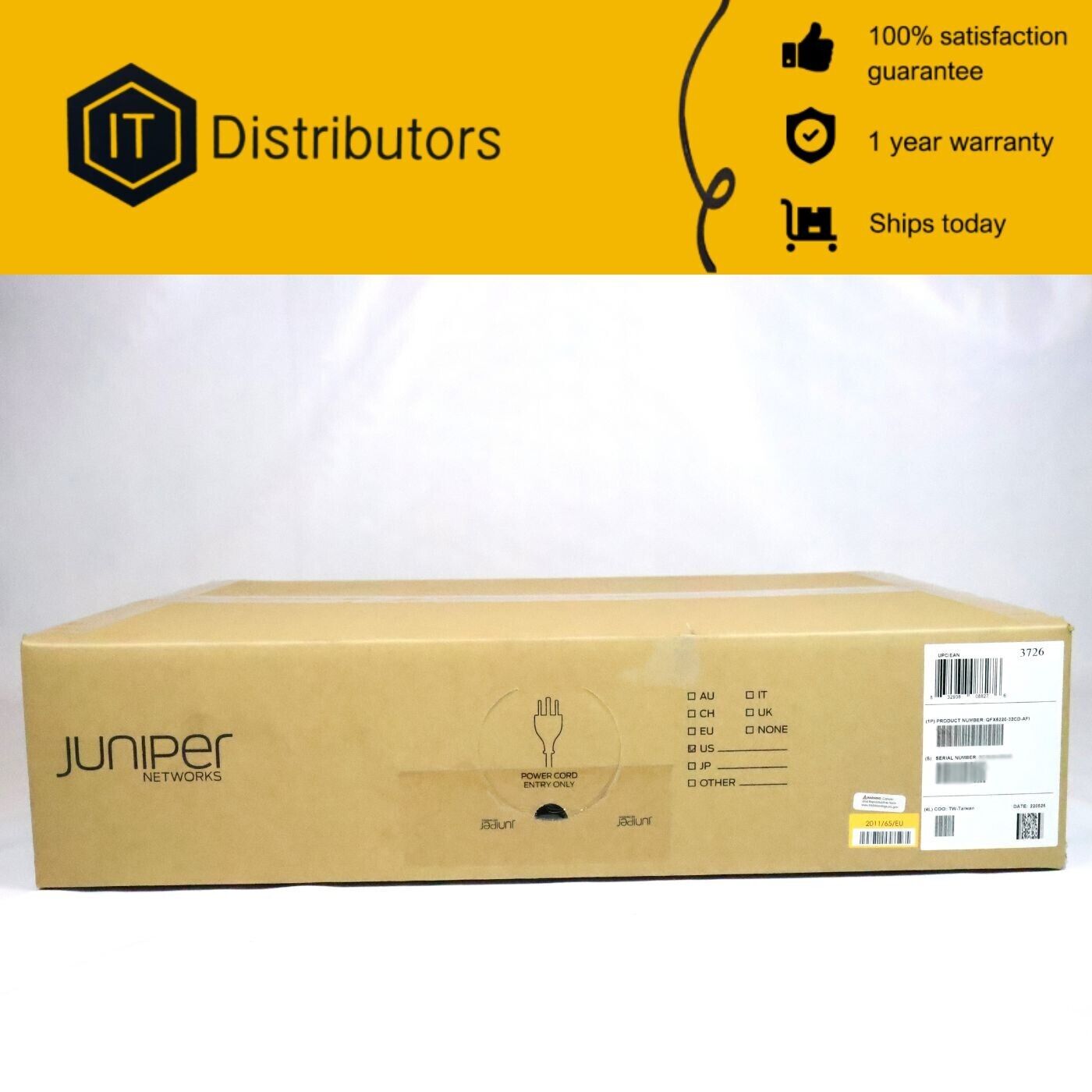 Juniper QFX5220-32CD-AFI / New / 1 Year warranty / SHIPS TODAY