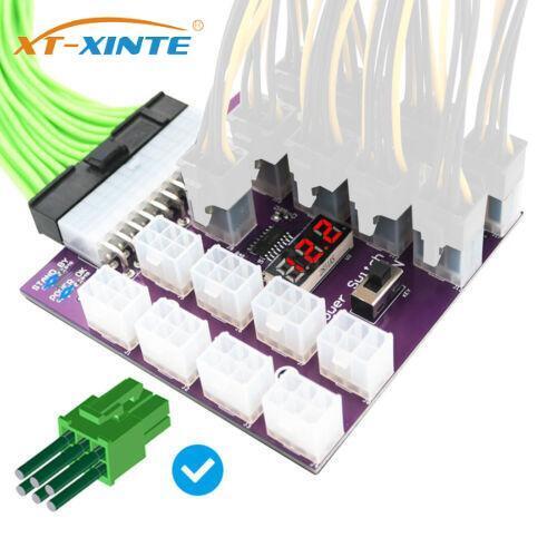 XT-XINTE Upgrade Version ATX Power Supply Breakout Board With 17 PCS ATX 6Pin