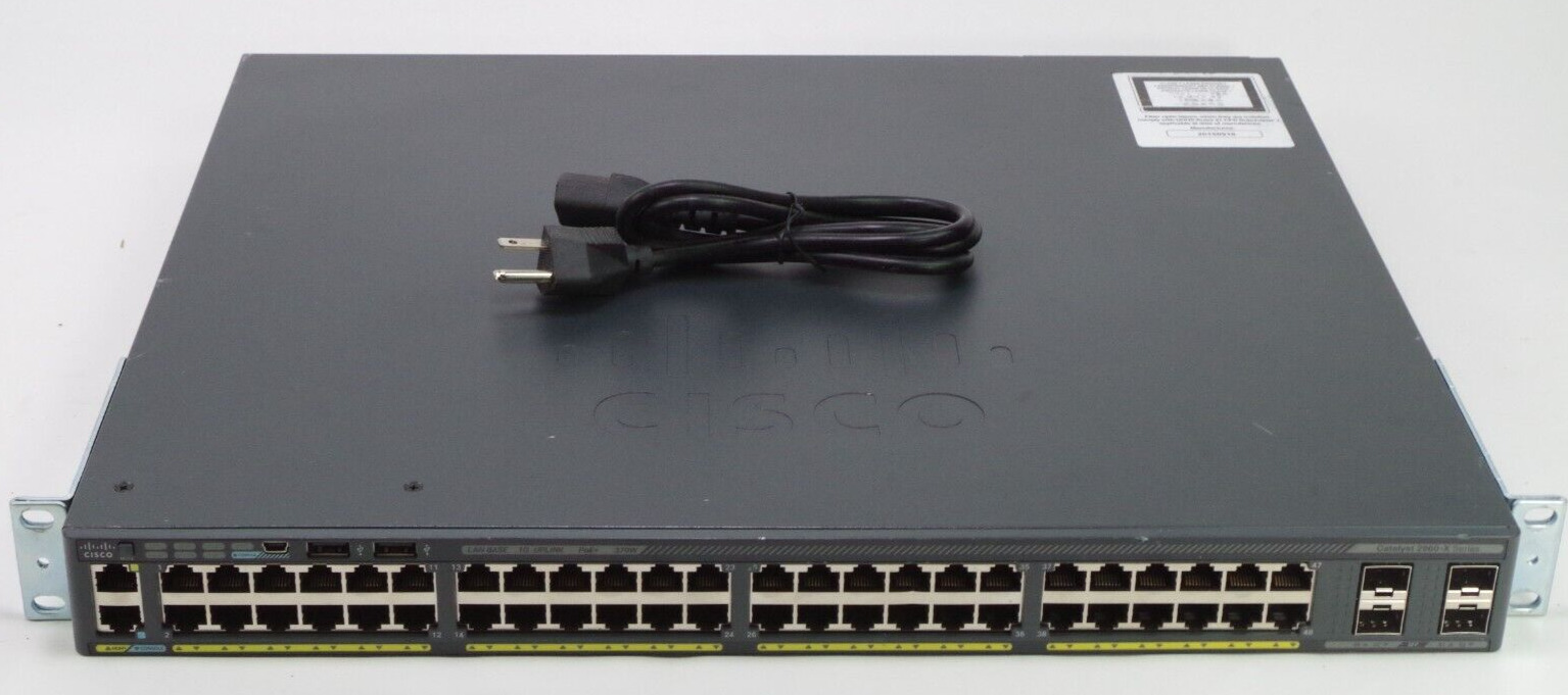 Cisco Catalyst WS-C2960X-48LPS-L 48-Port PoE+ Gigabit Switch