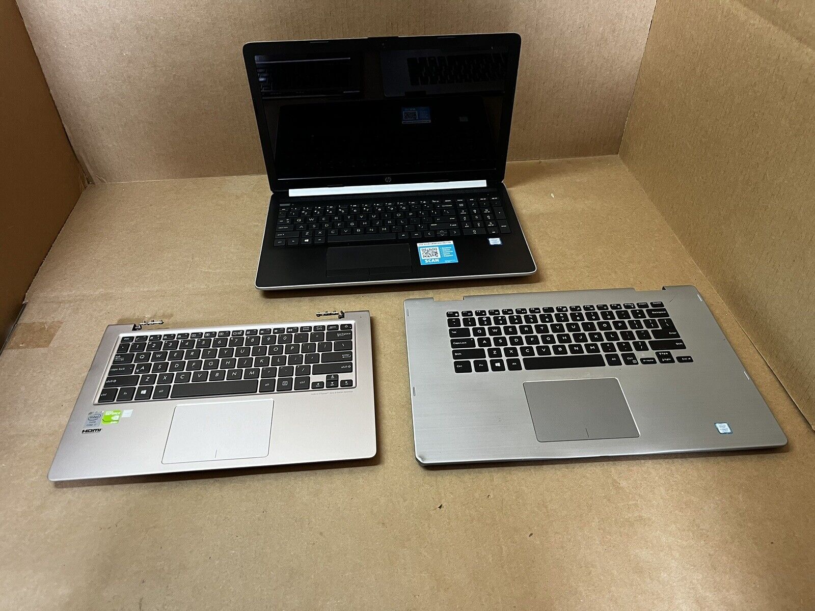 LOT OF 3: Dell, Asus, & HP Laptops For Parts Or Repair