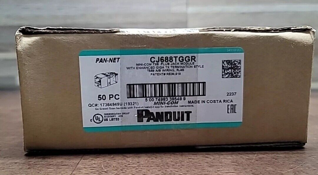 Panduit CJ688TGGR (Box Of 50PCS) 