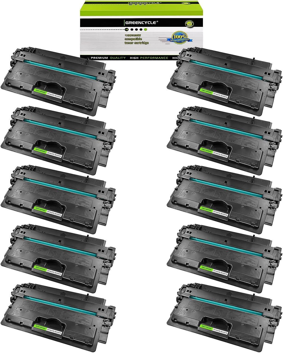 10PK Greencycle High Yield Toner 16A Q7516A Compatible for HP LaserJet 5200TN