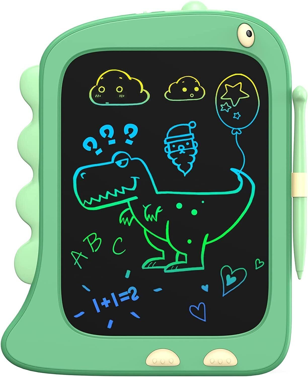 ORSEN 8.5 Inch LCD Doodle Board Tablet Toy - Green Dinosaur Drawing Pad for Kids