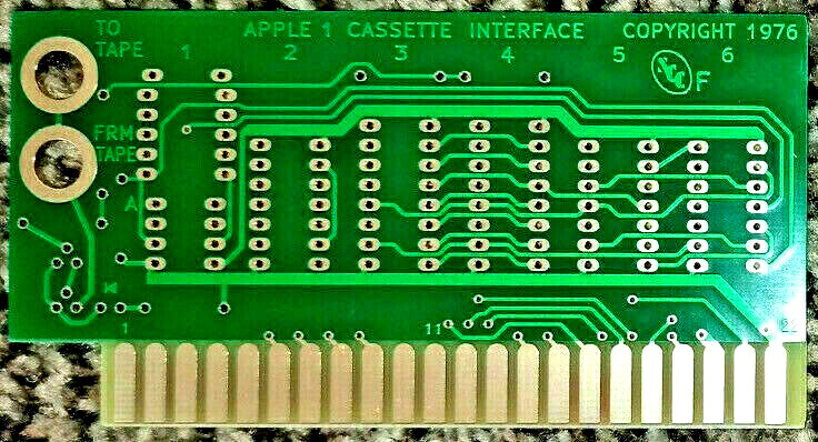 Apple 1 Replica ACI - SCC logo gold layer clone cassette interface board card