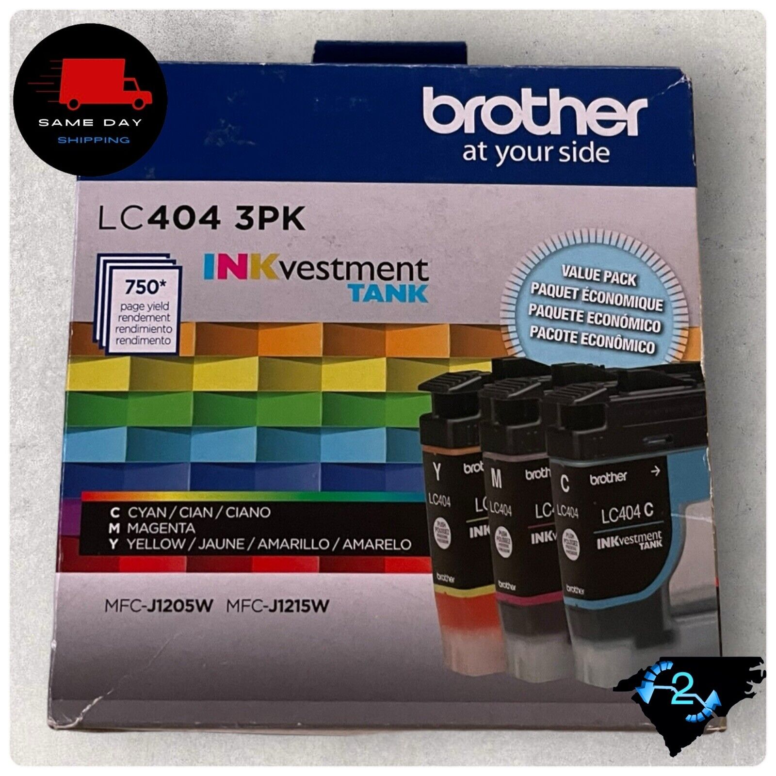 Brother LC404 3PK 3 Pack of Standard Yield C, M, Y - EXP 02/26