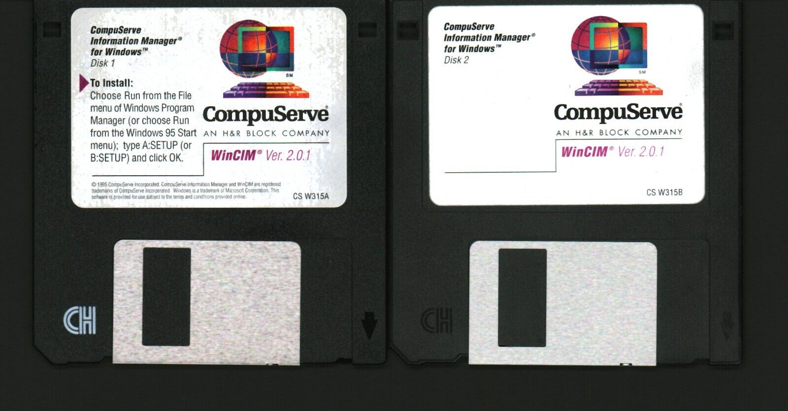 CompuServe Information Manager For Windows 95 WinCIM 2.0.1 - 2 Floppies + Bonus
