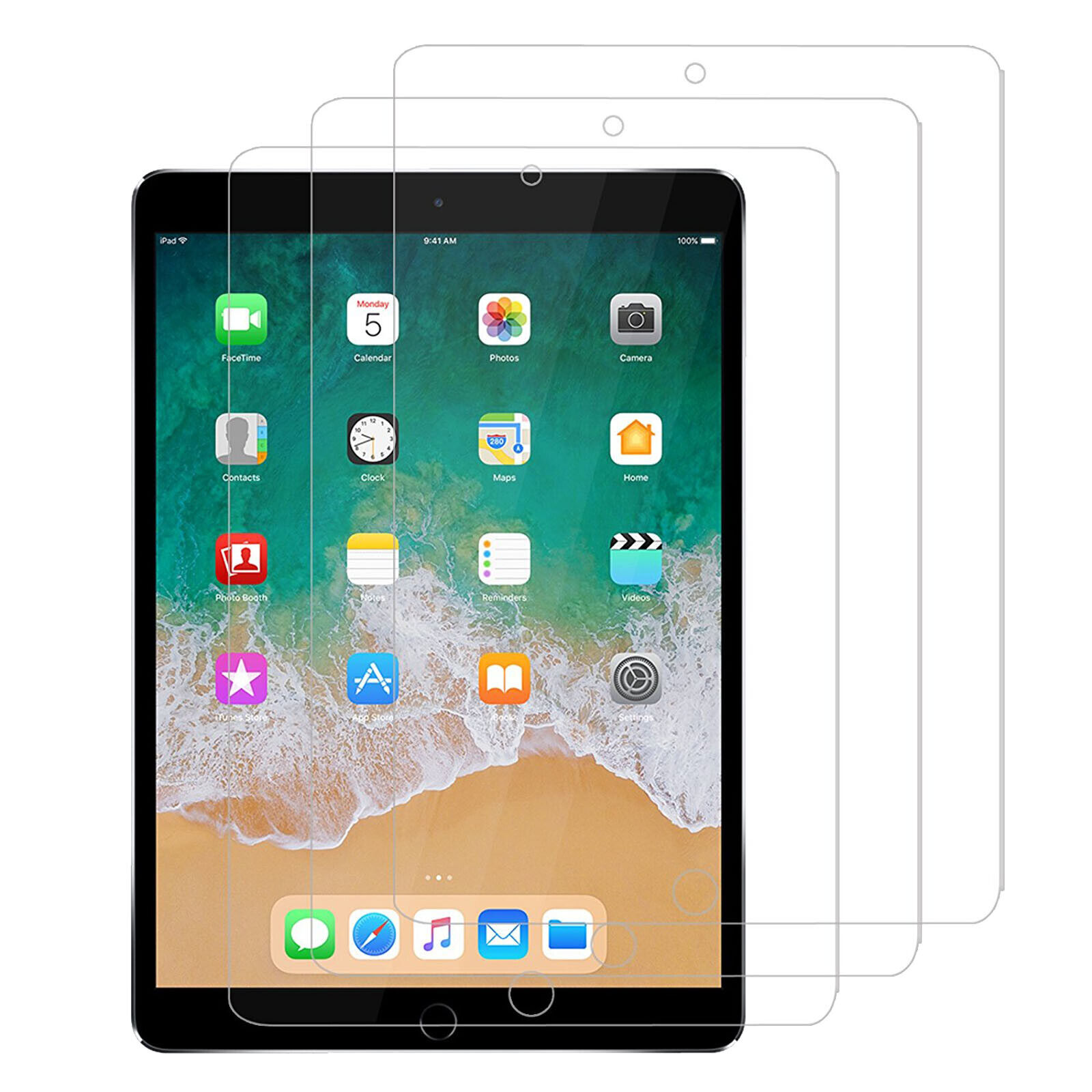 Clear, Touch Responsive Screen Protector 3pcs for Apple iPad 2/3/4 Mini 1 2 3