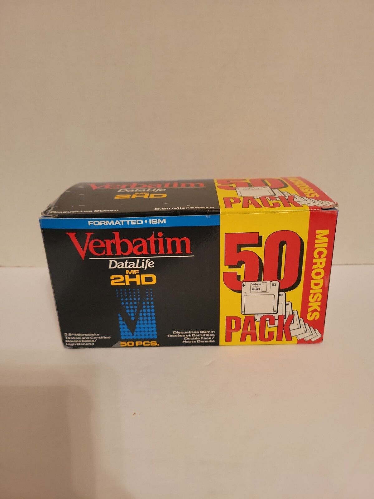 Vintage Verbatim DataLife MF 2HD Microdisks IBM Floppies Pack of 50 New Open Box