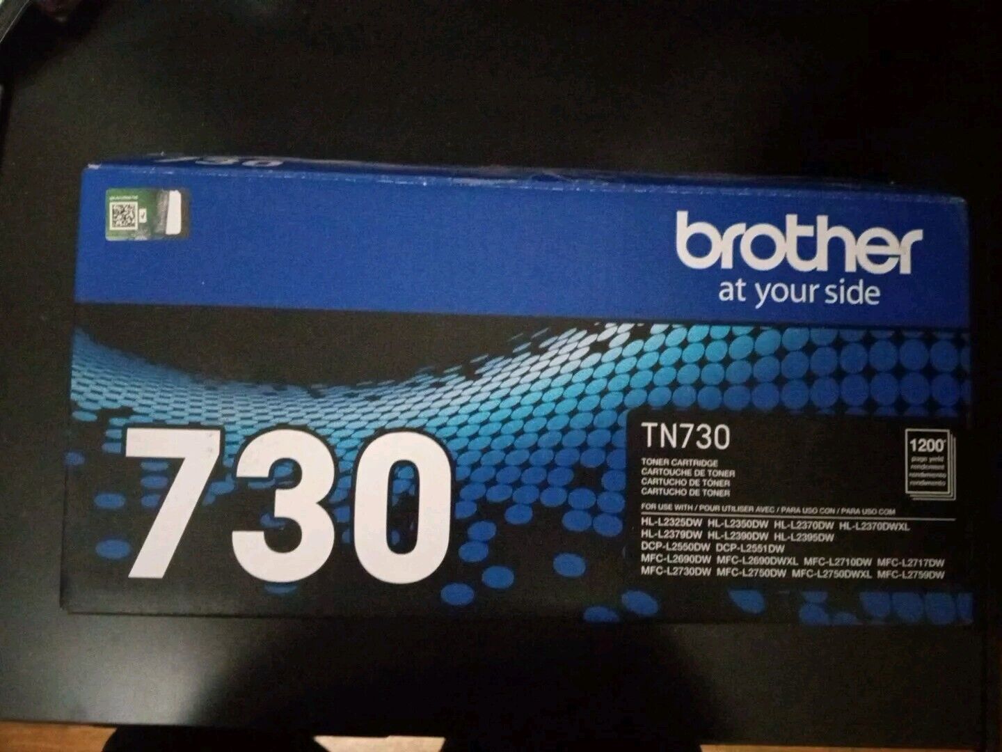 Brother Genuine TN730 Standard Yield Toner Cartridge 730 Black Sealed Inner Pack
