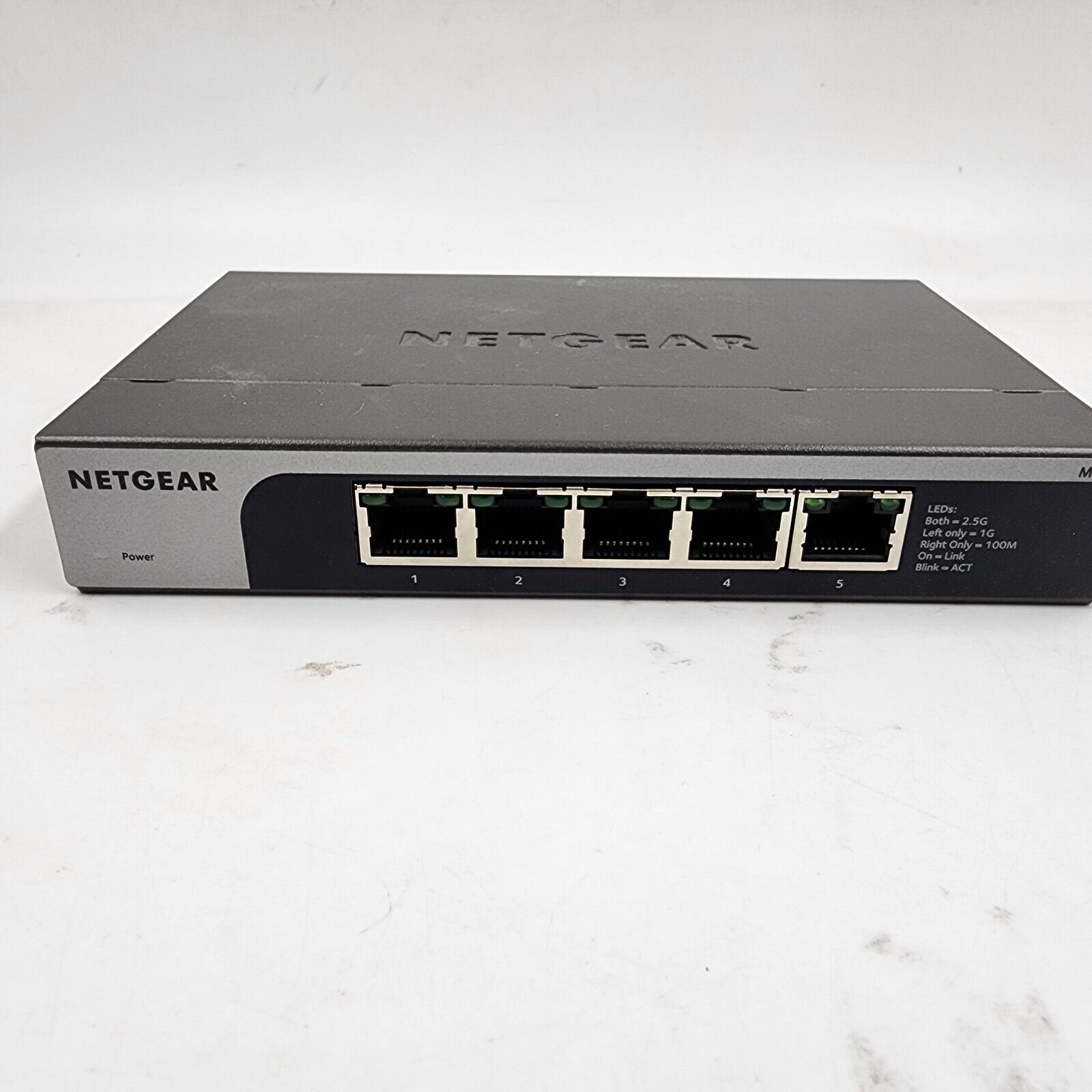 NETGEAR MS105 5 Port Multigig Ethernet w/ AC Adapter Unmanaged Switch Black~