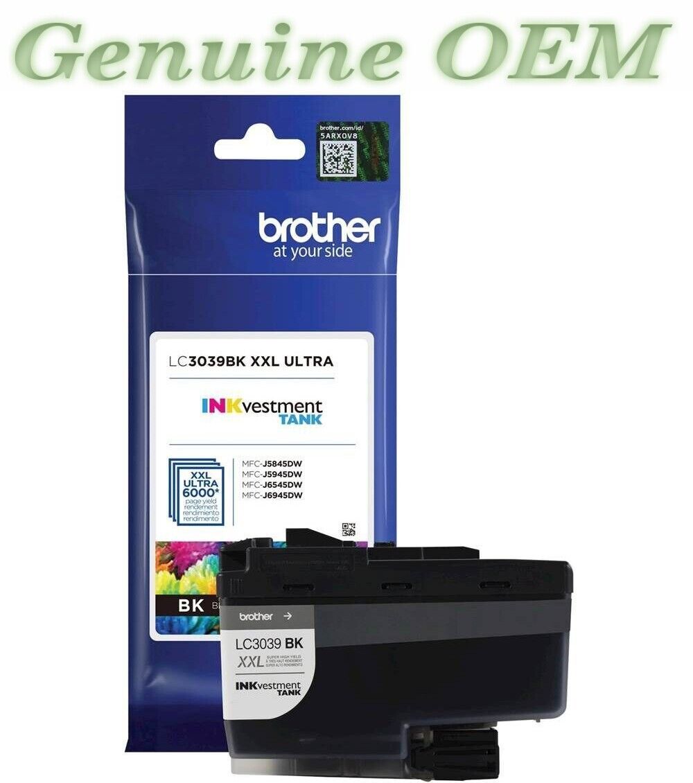 LC3039BK/LC-3039BK Original OEM Brother LC3039 Ink Cartridge, Black Ultra High